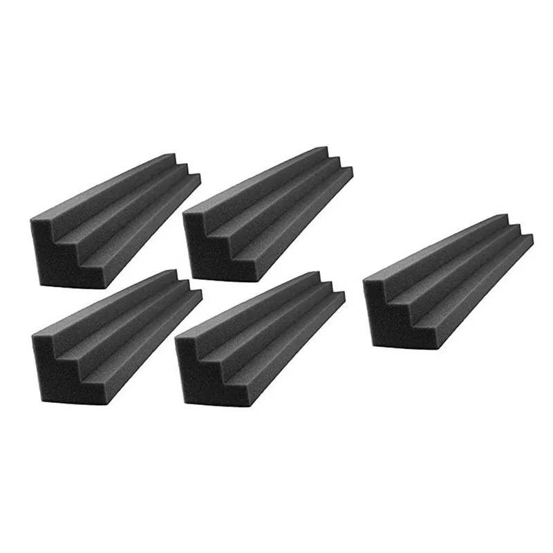 5 Piece Soundtrack with Studio Foam Corner Block Facing Corner Wall Studios  or Home Theater Black 