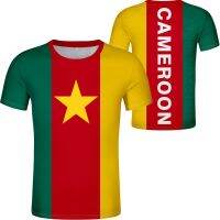 เสื้อยืด CAMEROON เสื้อยืดประเทศ Cmr หมายเลขที่กำหนดเองฟรีเสื้อยืดพิมพ์ลายเสื้อยืดพิมพ์โลโก้ไม่ซีดไม่แตกเสื้อเจอร์ซีย์ลำลอง