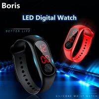 Children Women Man Sport Digital Watches Led Display Wrisrwatch For Kids Unisex Soft Silicone Band Waterproof Electronic Watch