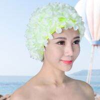 3D Flower Swimming Cap Breathable Swimming Bath Cap Soft Long Hair Diving Hood Ear Protection Comfortable Pool Accesories Swim Caps