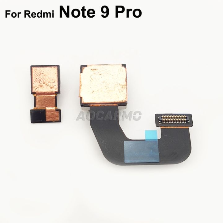 aocarmo-สำหรับ-xiaomi-redmi-note-หลัง9-pro-กล้องมองหลังใหญ่หันหน้าไปทางอะไหล่สายเคเบิลกล้องหน้าโค้ง