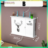 YEWANG เราเตอร์ WiFi ไร้สายขนาดใหญ่ชั้นวางของกล่องเก็บสาย Power Plus Wire Bracket