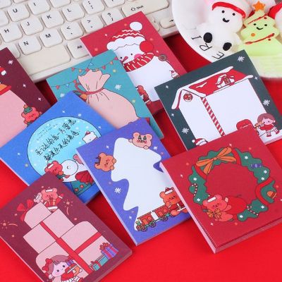 7pcs Cartoon Christmas Memos Notes Paper Office Daily Sticky Notes Student Stationery School Student Office DIY Notepads Paper