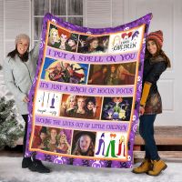 I Put A Spell On You Hocus Pocus SOFA BLANKET US Size Christmas Gift Halloween   flannel blanket