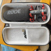 สำหรับ RODE VideoMic NTG ไมโครโฟนกล่องเครื่องมือกันน้ำกันกระแทกการจัดเก็บปิดผนึกกระเป๋าเดินทางกรณีผลกระทบทนกระเป๋าเดินทางอุปกรณ์เสริม