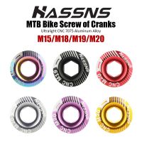 ✐ HASSNS Crank Screw Nut Aluminium Alloy CNC Bicycle Parts Accessories Basikal Crankset Bolt Cap Cover MTB M18 / M19 / M20