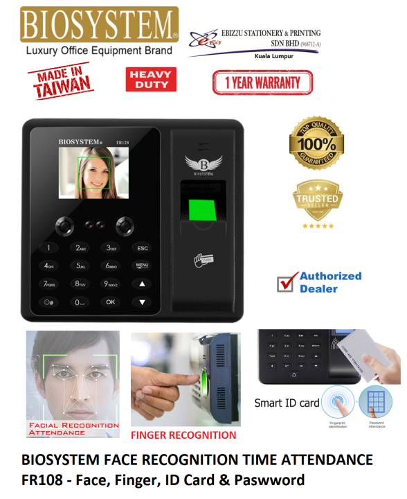 BIOSYSTEM FR108 FACE RECOGNITION TIME ATTENDANCE - Face, Finger, ID ...