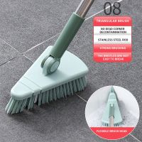 Bathroom Long handled Floor Bristles Triangular Floor Brush Ceramic Tile Cleanin Glass Window Cleaning Tools Bristles Ceramic