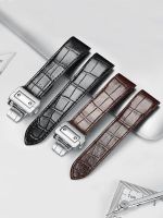 Stainless Steel Butterfly Buckle Watchbands For Cartier Santos 20Mm 23Mm Genuine Leather Waterproof Sweatproof Watch Strap