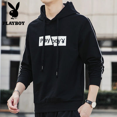 Playboy เสื้อกันหนาวมีฮู้ดผู้ชาย,สไตล์ลำลองธุรกิจฤดูใบไม้ผลิและฤดูใบไม้ร่วงแขนยาว