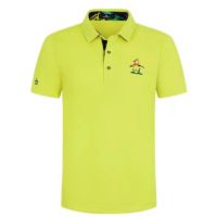 Spring and summer new golf mens short-sleeved t-shirt sports leisure quick-drying lapel polo shirt golf