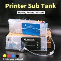 : 》:: ตลับหมึก4ถุงสำหรับ Mutoh Roland มิมากิ JV300เครื่องพิมพ์ตัวทำละลายที่เป็นมิตรกับสิ่งแวดล้อมระบบจำหน่ายหมึกถังย่อย220มล