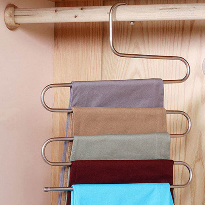 5 In 1 Pant Rack Hanger For Clothes Organizer Multifunction Shelves