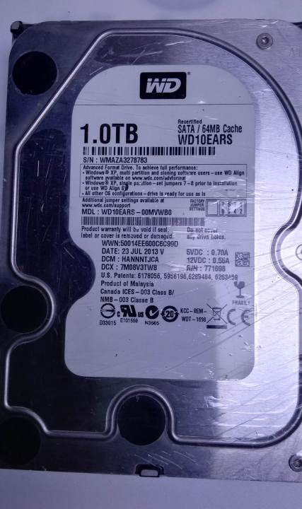 ฮาร์ดดิสก์มือสอง-wd-1tb-desktop-hdd-7200rpm-64mb-sata-3-wd10ez-ฮาร์ดดิส