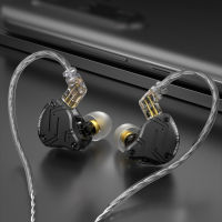 KZ-ZS10 PRO X หูฟังชนิดใส่ในหูกีฬาแบบมีสาย Dynamic Balanced Armature HiFi หูฟังแบบมีสาย3.5มม. แจ็คแฮนด์ฟรี