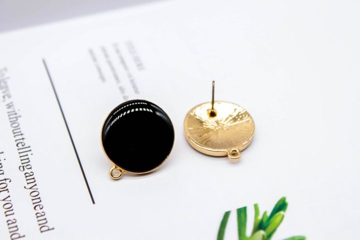 zeroup-enamel-alloy-stud-earring-simple-style-for-women-diy-jewelry-accessories-handmade-materials-6pcs-diy-accessories-and-others