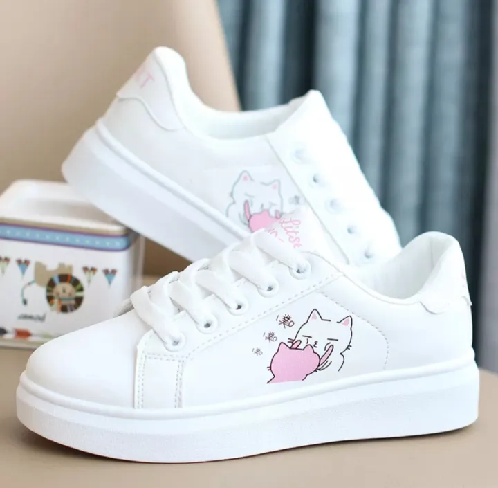 Sepatu Kets Wanita Sneaker Kucing Meow