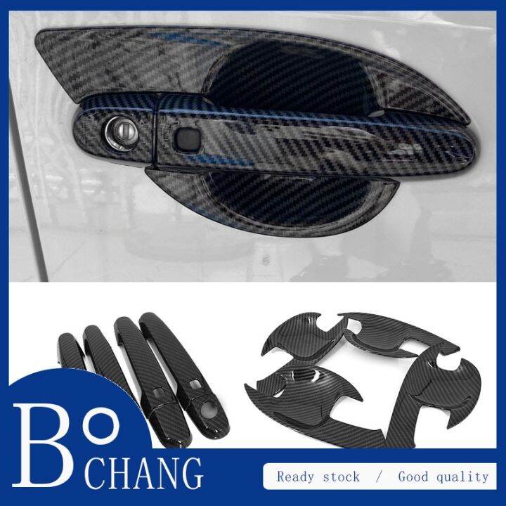Bochang For TOYOTA VIOS 20142017 carbon fiber pattern car door handle bowl cover trim,VIOS