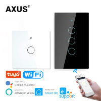 AXUS Tuya Smart Life Home House WiFi ไร้สายรีโมทคอนล Wall Switches Touch Sensor Control Wifi สมาร์ทสวิทช์ Alexa Home 220V