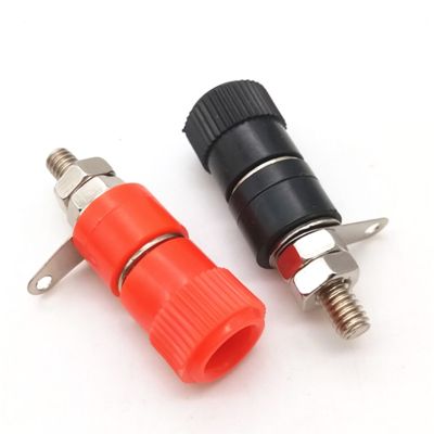 【CW】 10PCS 5pcs Black Red Socket Terminal Blocks JS 910B 919 4mm Amplifier Connector Binding Post Banana Plug Jack Mount