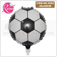 18 Inch Football Aluminum Foil Balloon round Soccer Metallic Mylar baby shower Balloons bar Decoration for Birthday Party