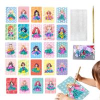 Poking Art Kits for Kids Fabric Poking Art Kids DIY Craft Kit Fabric Art Puzzle Puncture Crafts Princess DIY Fabric Poking Dress Up Boards Poking Craft Kit Gift successful