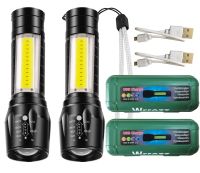 2023✷❐ PORTABLE MINI TORCH LIGHT USB XPE COB LED 4 MODES WATERPROOF LED ZOOMABLE FLASHLIGHT MINI TORCH LAMP / LAMPU