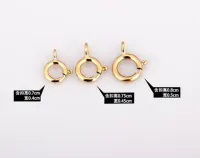 AU750 jewelry parts 18K gold clasp spring fastener spring clasp snap hook srping snap button 3 colors