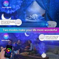 Smart Life Wifi APP Starry Sky Projector Galaxy Projector ดาว Moon Ocean Voice Music Control LED Night Light โคมไฟสำหรับของขวัญเด็ก