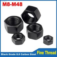 ❖♞❀ Fine Thread Hex Nuts Black Grade 8.8 Carbon Steel GB6171 Fine Pitch Hexagon Nuts M8 M10 M12 M14 M16 M20 M24 M27 M30 M36 M38