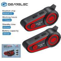 【LZ】◆❣  GEARELEC-Capacete de Motocicleta Impermeável Estéreo Bluetooth Mãos Livres Luz Ambiente Tri-Color 2800mAh IPX7 DK02