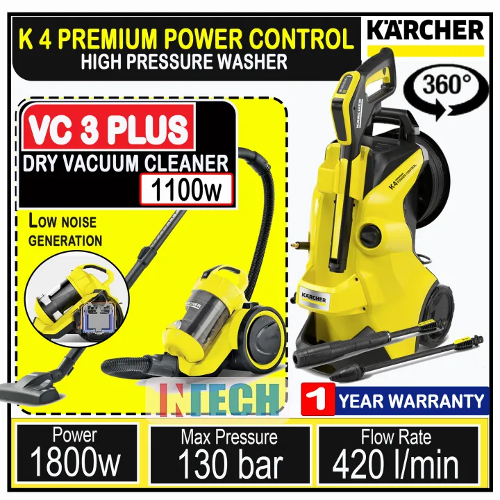 KARCHER COMBO KIT K4 PREMIUM POWER CONTROL HIGH PRESSURE WASHER + VC3