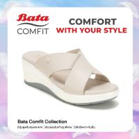 Bata บาจา Comfit รองเท้าสุขภาพ แบบสวม พร้อมเทคโนโลยีคุชชั่น รองรับน้ำหนักเท้า สำหรับผู้หญิง รุ่น MOTION สีขาว 6011003