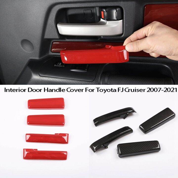 4PCS Car Interior Door Handle Cover Trim Door Stickers for Toyota FJ