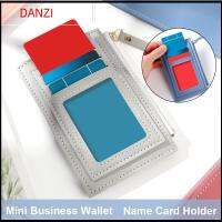 00DANZI00 ผู้หญิง PU ที่ใส่นามบัตร ของขวัญ ผู้ถือบัตรเครดิต กระเป๋าเงินธุรกิจขนาดเล็ก กระเป๋าสตางค์ใบสั้น สีเพียว