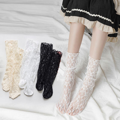 ถุงเท้า jk ลูกไม้สีขาวของผู้หญิงถุงเท้ากลางฤดูใบไม้ผลิและฤดูร้อนบางส่วนญี่ปุ่นถุงเท้าตาข่ายกลวง