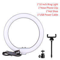 10 Inch LED Ring Light Photographic Selfie Ring Lighting with Stand for Smartphone Youtube Makeup Video Studio Tripod Ring Light