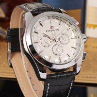 ZZOOI Mens Wrist Mechanical Watch 3 Dial Date Day Calendar Automatic Self-winding Male Clock Business Sport Leather Belts Wristwatches