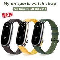 High quality Sports Strap for Xiaomi Mi Band 8 -8 NFC wrist Bracelet Nylon Leather Replacement Miband8 smart Correa Accessories Smartwatches