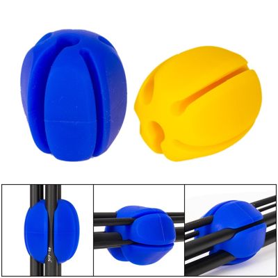 【CW】 Fishing Rod Stop Egg Shaped 5 Hole Soft Rubber Jammed Protection Bait Accessories Elastic Pole