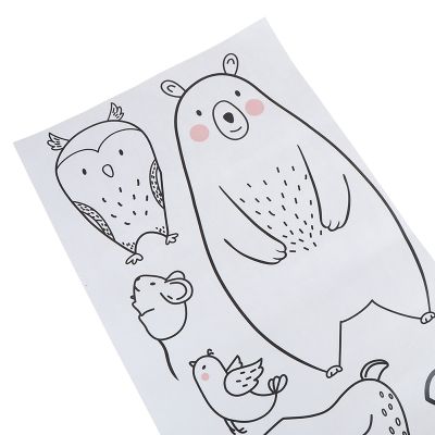【CC】☄ↂ  New Cartoon Wall Sticker Wallpaper Supply Shy Baby Children Room Decals Adhesive
