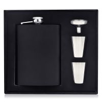 Hip Flask Set 8 Oz Hip Flask With Funnel And 2 Small Glasses Portable Pocket Whiskey Flask For Men Bar Party