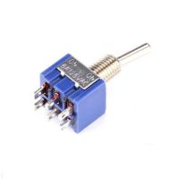 100pcs MTS202 Blue Toggle Switch DPDT Double Pole Double Throw 2 Positions ON ON 250V 3A 125V 6A MTS 202