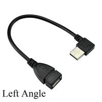 USB 2.0 Extension Cable - Left Angle A Male to Female - 0.7 Feet (20cm)