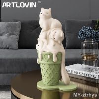 【hot】❂✆ ARTLOVIN Sculpture Figurines Bookcase Shelf Room Figures New