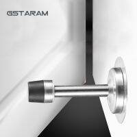 【LZ】▼❃✷  Stainless Steel Door Stops Wall Mounted Door Stopper Rubber Holder Catch Floor Fitting With Screws Bedroom Home Hardware