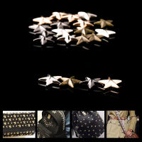 YOMDID 20PCS Pentagram Rivets DIY Spikes Studs Handcraft Rivet สำหรับรองเท้าหนังกระเป๋าเสื้อผ้าอุปกรณ์ตกแต่ง Rivet