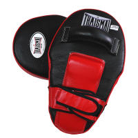 THAISMAI HP137 เป้าล่อชกมวย Hand pad - โค้ง หนังแท้ รุ่น HP-137 Red 1คู่ Hand Pads Curved 1PAIR THAIFIGHTPRO