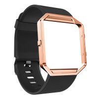 Silicone Accessories Band Wrist With Metal Frame Luxury Smartwatch Wristband