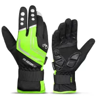 INBIKE Winter Warm Motorcycle Gloves Gel Padded Cycling Gloves Mens Outdoor Ski Thermal Gloves Bicycle MTB Bike Accessories